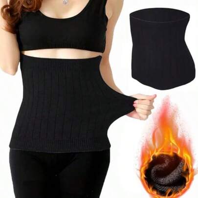 Unisex Washable Double-Layer Fleece Waist Belt, Suitable For Home, Office And Outdoor Activities, All Seasons, Comfortable And Warm