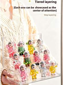 1 pezzo Scatola espositiva trasparente in acrilico, supporto per esporre figure da collezione in blind box