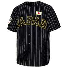 MEAN MACHINE Men's #16 Ohtani Japan Samurai Black Pinstriped Baseball Jersey,Letter Embroidery Baseball Clothing,World Baseball Classic Fan Gift - 黑色 - 查看 3