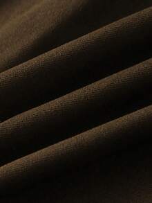 优雅高腰酒红色喇叭裤，通勤百搭 - 棕色 - 查看 9