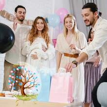 Gender Reveal Fingerprint Tree Boy Or Girl Party Ideas Baby Shower Guest Book Party Game Gender Reveal Party Supplies For Baby Shower He Or She Party Keepsake(Tree) - Multicolor 1 - View 6