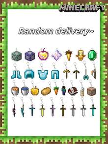 Minecraft Minecraft 12 buc Minecraft licențiat oficial My World Items Breloc acrilic Totem cu stras nemuritor Târnăcop și cristal de capăt și alte brelocuri Chei Rucsac Decorațiuni Cele mai bune cadouri Accesorii auto Talisman geantă Rucsac pentru școală Drăguț Goth Y2K