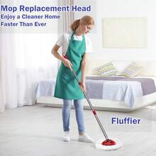 4PCS Spin Mop Replacement Head Mop Refill Compatible Suitable For  O-Cedar/ Spin Mop US - White - View 3
