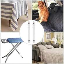 Correas para soporte de sábanas, sujetadores ajustables para sábanas, bandas elásticas para cama doble King (blanco, negro) - Negro - Ver 4