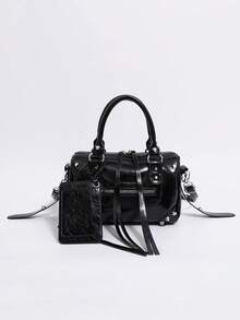 Women's Bag 2025 New Style High-End Sense Shoulder Crossbody Rivet Boston Pillow Bag