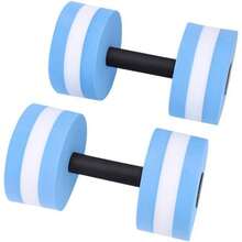 1 par de mancuernas de ejercicio acutico, entrenamiento de resistencia acutica de bajo impacto, flotador de agua, levantamiento de pesas, mancuernas - Azul - Ver 2