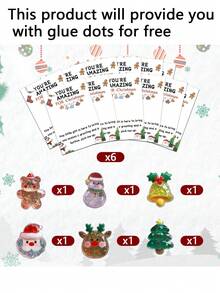 48 piezas/24 piezas/12 piezas Tarjetas de bolsillo de resina navideña con saludos navideños festivos y puntos adhesivos adjuntos, perfectas para saludos navideños, invitaciones, envoltura de regalos, regalos de agradecimiento para el equipo, mini regalos geniales para mujeres