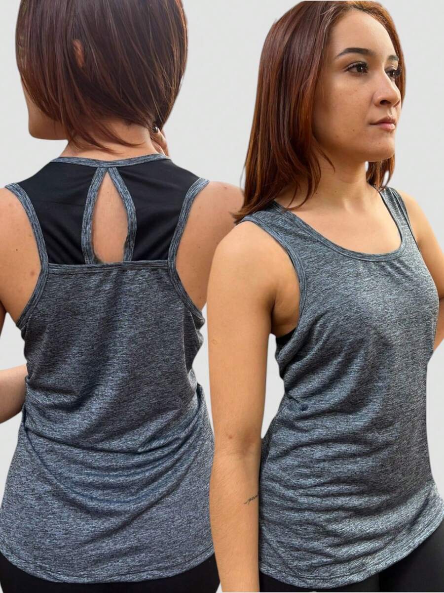 Women's Diamond Fitness Dry Fit Gym Tank Top Workout Top - Argentina Mix - View 1