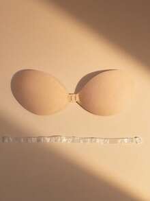 1pc Invisible Push-Up Backless Bra- Recommended To Buy One Size Up - Khaki - View 10