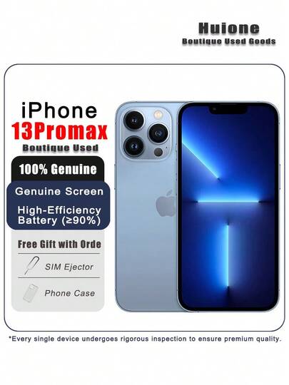 Używany Apple iPhone 13 Pro Max Sierra Blue 128G Premium - gotowy do gier, Dual SIM 5G, stan nowy 95%, oryginalny ekran i bateria o wysokiej wydajności (≥90%)