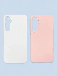 Bộ 2 ốp lưng điện thoại tối giản màu trơn, hồng và trắng, tương thích với iPhone 16, 16 Pro Max, 16 Pro, 16 Plus và các dòng điện thoại Galaxy. - Nhiều màu - Xem 61