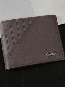 1pc Men's Wallet With Zipper, Multi-Function Card Holder, Leather Bifold Wallet, Anti-Demagnetization, Driving License Holder, Minimalist & Fashion Design, Large Capacity, Small Wallet