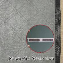 1pc Magnetic Thermal Insulation Door Curtain, Thickened Polyester Fiber Filling And Polyester Fabric, Fits Door 90cm X 200cm, Temporary Magnetic Thermal Insulation Cover For Winter, Helps Retain Warm/Cool Air - Multicolor - View 8
