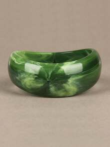 1pc Fashionable Women's Versatile Asymmetrical Round Resin Bracelet, Elegant Wrist Accessory, Gift For Girlfriend Or Mother, Suitable For Daily Wear And Gifting