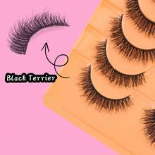 10 Paar falsche Wimpern Katzenaugen-Wimpern, Kunstmink-Wimpern mit natürlichem Aussehen, flauschig, verwischt, wie Wimpernverlängerungen aussehend, D-Krause Wimpernstreifen, kurze Wimpern - Natürliche Wimpern - Übersicht 4