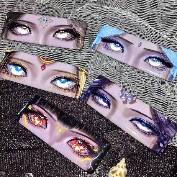 Yeloli Anime Fan Art Accessories Reflective Badge Eyes Strip Wang Mo Princess Bing White Light Ying Decoration Pendant