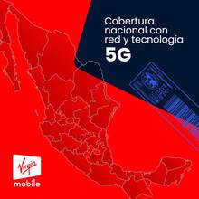 Chip Virgin Mobile 150| 15 GB totales +  ilimitado (Tarjeta SIM física)| 7 GB libres (Comparte Internet)| 1 GB de video| 7 GB Redes sociales y apps| ILIMITADAS:  y Música