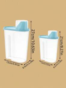 1.9kg/2.5kg Plastic Dog Cat Food Storage Container With Measuring Cup. Airtight And Waterproof Jar. Pet Accessories. Pet Food Storage Box (Large Capacity) - Multicolor - View 2