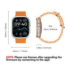 PANDA Ultra 4 Smart Watch IP68 Waterproof Bluetooth Calls Fitness Tracker Sleep Monitor Multiple Sport Modes Support Android IOS System AI Smartwatch For Men Women Built-In 350mAh Battery - Black - View 2