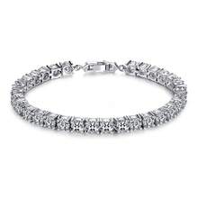 1pc 10.5-14 Carat Lab-Created Moissanite Tennis Bracelet, 18K White Gold Plated 925 Sterling Silver, 4mm D Color VVS1 Round Cut Moissanite Bracelet, Suitable For Women And Men, Jewelry Gift