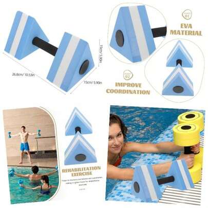 Mancuernas de Agua para Ejercicios Acuticos Pesas para Piscina Flotantes Entrenamiento y Ergonmico Accesorio para Aquaerobics y Fortalecimiento
