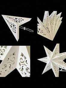 1/2/3 chiếc chụp đèn hình ngôi sao rỗng 3D bằng giấy (không bao gồm bóng đèn), kích thước 35/45/75cm, thích hợp trang trí cửa sổ, tường, đèn; thích hợp cho các lễ hội Hồi giáo, lễ hội kiểu Ả Rập, lễ hội gia đình, trang trí ngày Valentine, quà tặng Valentine. - Nhiều màu - Xem 8