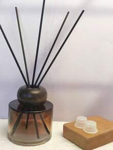 1 Chai đựng tinh dầu có nắp gỗ sồi, hộp đựng máy khuếch tán hương liệu kèm 5 que mây - Nhiều màu - Xem 12