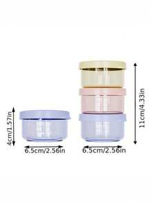 1/3/6 件带盖食品储存容器、迷你塑料食品储存容器、彩色可堆叠带盖容器、零食食品储存杯、防漏、可堆叠、非常适合野餐、餐食准备、冰箱整理、适用于高温微波炉和冰柜、迷你便携式可爱耐用设计 - 彩色 - 查看 9