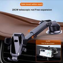 1 Peça Suporte de Celular para Carro com Ventosa, Suporte de Celular para Carro com Ventosa, Suporte de Smartphone Móvel, Suporte de Tablet para Painel e Para-brisa, Braço Ajustável, Fácil Instalação