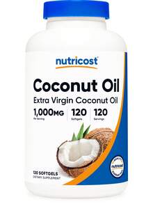 Nutricost Extra Virgin Coconut Oil 1000mg, 120 Softgels - Clean Beauty & Wellness, Gluten Free, Non-GMO - Others - View 6