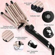 3 In 1 Deep And Small Reversible Big And Small Wave Styles,Triple Barrel Curling Iron,Fast Heating Hair Waver Tools For All Types Of Hair - View 3