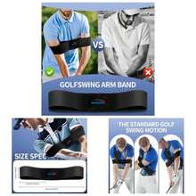 Swing Training Aid - Muscle Connection Swing Corrector Golfers, Arm Elbow Posture Trainer RightLeft Handed Beginners, Trainer Arm Band IndoorOutdoor Club Practice - White - View 1