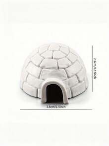 Miniature Figurines, Micro Landscape Decoration, Lifelike Ice House Model Realistic Figures, Suitable For Winter Wonder, Garden Or Home Decoration, Winter Wonder Decoration, Party Gift, Best Winter Gift For Friends, Figurines, Realistic Polar Figurines, Valentine'S Day Gifts