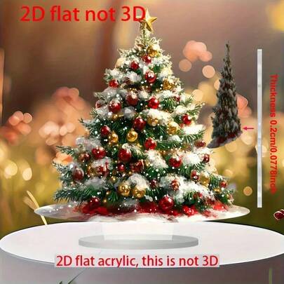 Adorno de escritorio de árbol de Navidad de estilo bohemio chic de acrílico | Decoración de sobremesa inspirada en plantas | Resistente al agua y versátil para el hogar, la oficina, la cafetería | Regalos de Navidad
