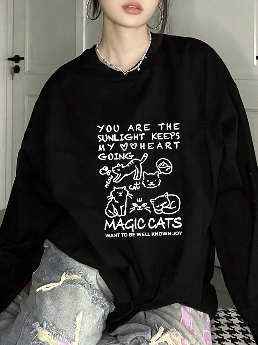 Women Sweatshirts - Black - View 1
