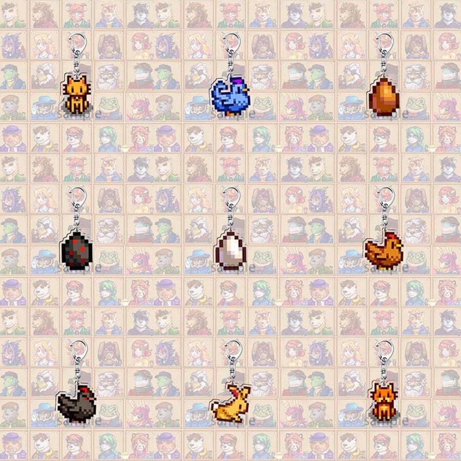 Móc khóa Acrylic Star Dew Valley Trang trí trò chơi ngoại vi Gà con Chó Trứng Ba lô Mặt dây chuyền Quà tặng sinh nhật - Quà tặng Giáng sinh - Quà tặng hoàn hảo - Quà tặng - Nhiều màu - Xem 1