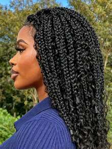 200% Density Handmade Braided Lace Front Wig, Beautiful & Stunning Bohemian Braided Hairstyle, Ideal For Everyday Wear - Multicolor - View 5