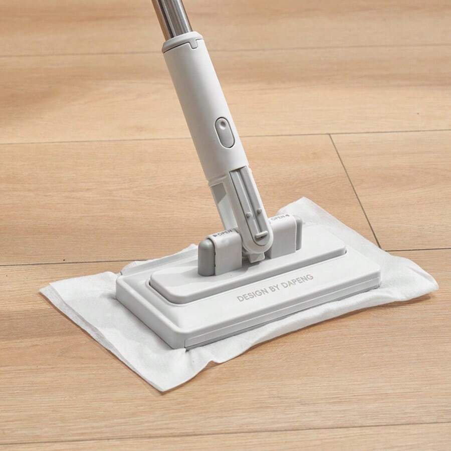 Automatic Hands-Free Floor Cleaning System, One-Button Cloth Replacement - Made Of Heavy-Duty ABS Material, Robot-Like Design, Can Be Wall-Mounted/Cabinet-Mounted, Saves Space, Compatible With Standard Cleaning Cloths, Ideal For Home And Commercial Use (Kitchens, Bathrooms, Windows). - trắng - Xem 1