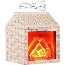 Difusor Humidificador con Llama - Humidificador de Fro con Difusor de Aroma para Dormitorio - de Vaho Silencioso Decoracin de Escritorio para Dormitorios SPA Yoga - Beis - Ver 2