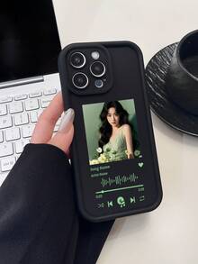 1个定制手机壳，带音乐播放器，可印照片和文字名称，透明减震气垫，兼容 17 Air 16 15 14 13 12 11 Pro Max，Galaxy S25 24 23 Ultra FE A55 54 35，2025手机壳，国际版，非国内版 - 黑色 - 查看 8