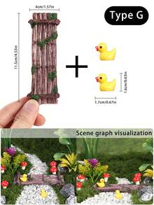 1 Mini Outdoor Stepping Stone Step With 2 Ducklings, Suitable As Accessories For Miniature Models, Miniature Landscapes, And Fairy Gardens. It Is Very Suitable For Miniature Houses, Dollhouse Miniature Models, DIY Handmade Park Paths, And Miniature Landscapes As Landscape Materials