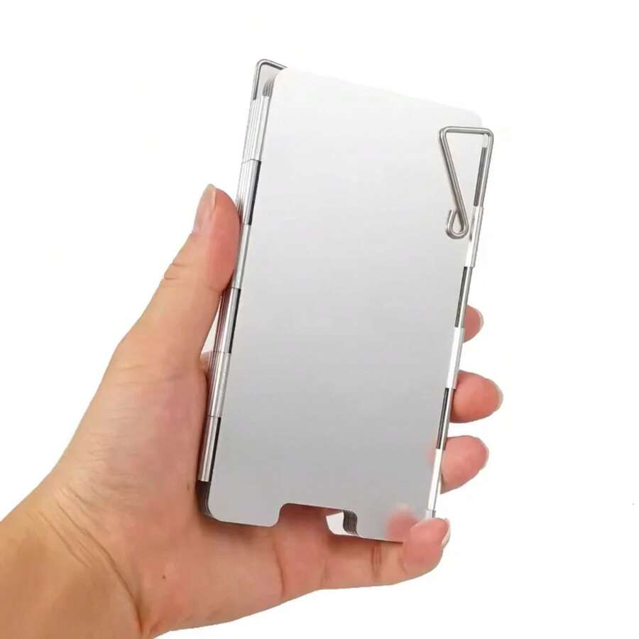 Protector de viento para estufa al aire libre, parabrisas de camping, 9 placas, cocinas de gas plegables, deflectores de viento, accesorio de equipo de estufa - 9 platos - Ver 1