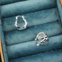 925 Sterling Silver Earrings Hammered Small Chunky Hoop Earrings For Women Hypoallergenic Texture Thick Hoop Earrings Wide Hoop Earrings