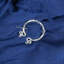 2pcs/Set Distressed Scarf Shawl Brooch, Medieval Renaissance Viking Style Hooded Cloak