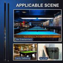 Billiards Rod 9.5MM Small Head 1/2 Split Small Head Ball Room Club Member Snooker Black Octet Table Tennis Rod