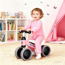 Baby Balance Walker, Four-Wheel Balance Car, Silent Wheels And Anti-Fall, Infant Toy, Suitable For Babies 12-24 Months Old, Halloween And Christmas Gifts For Boys And Girls - Pink - View 2