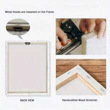 2D Flat, Modern Teal Green & Golden Ginkgo Leaf Canvas Wall Art - Wood-Framed Abstract Painting With Turquoise/Golden/Grey/Green Hues, Horizontal Wrap-Around Frame For Living Room, Bedroom, Office - Minimalist Leaf Print Picture Home Decor Gift, 2D Fl - 彩色 - 查看 8