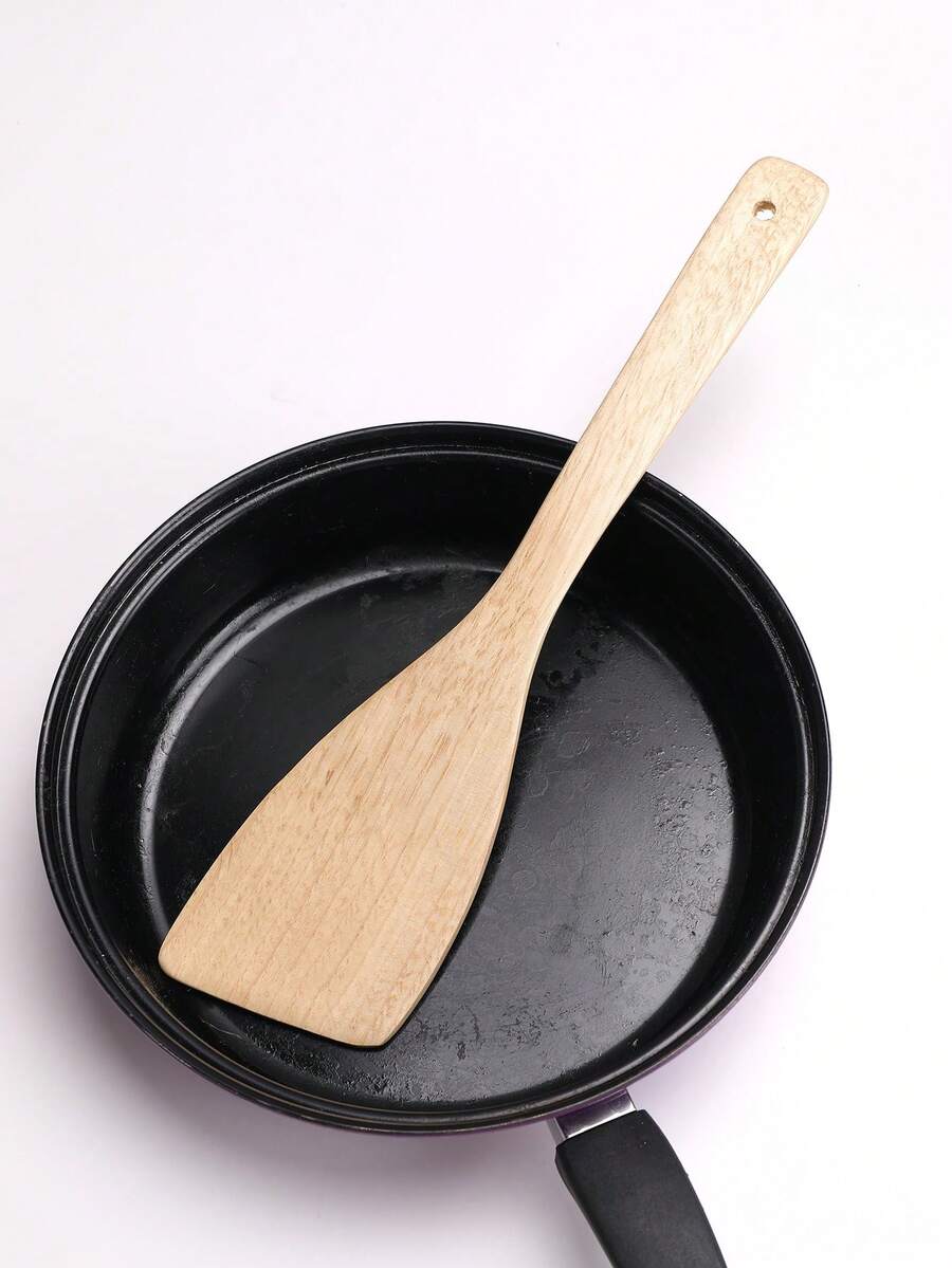 1pc Wooden Cooking Spatula, Wooden Spatula, Durable Wooden Kitchen Utensil - Apricot - View 1