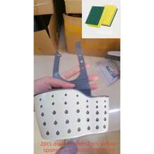 1pc Sink Hanging Drain Basket With Silicone Storage Box, Adjustable Sink Drain Rack - Kitchen Storage Double-Layer Drain Basket, Sponge Holder, Faucet Hanging Basket For Kitchen, Perfect For Storing Sponges, Soap, Dish Cloths No-Drill, Space-Saving Accessory For Home Bathroom And Restaurant Use, Kitchen Accessories