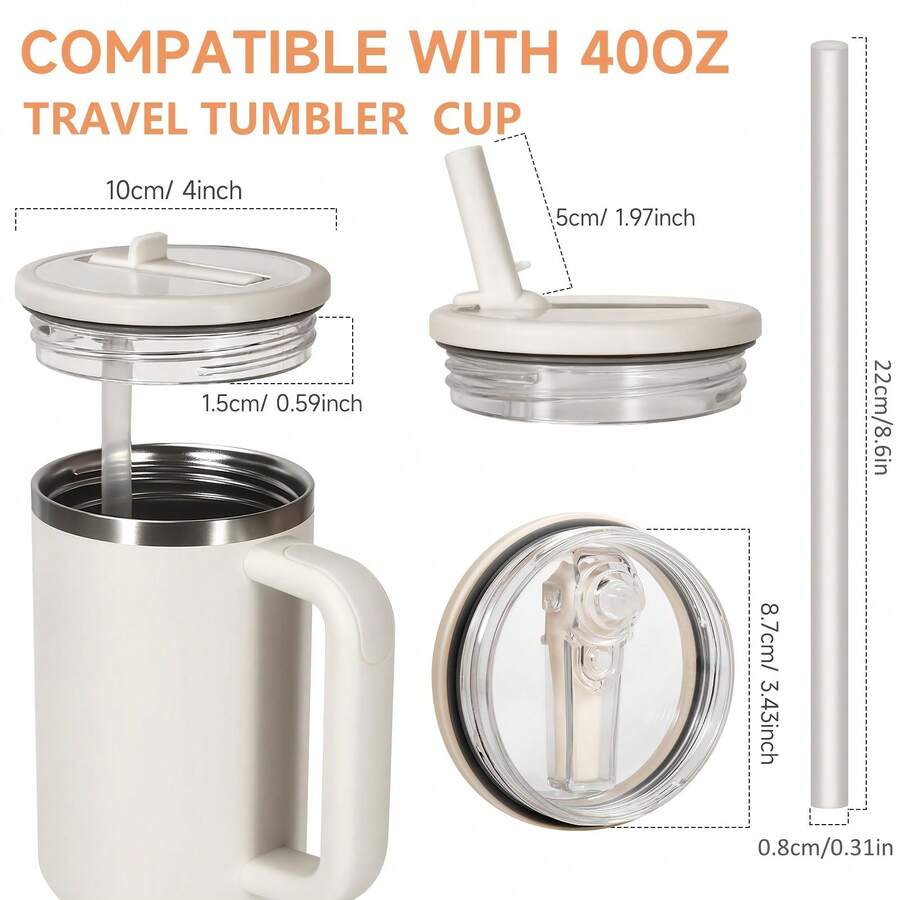 1个防漏盖替换装，适用于40盎司（约1134.0克）H2.0翻盖吸管杯，防漏防尘吸管盖 - 彩色 - 查看 1